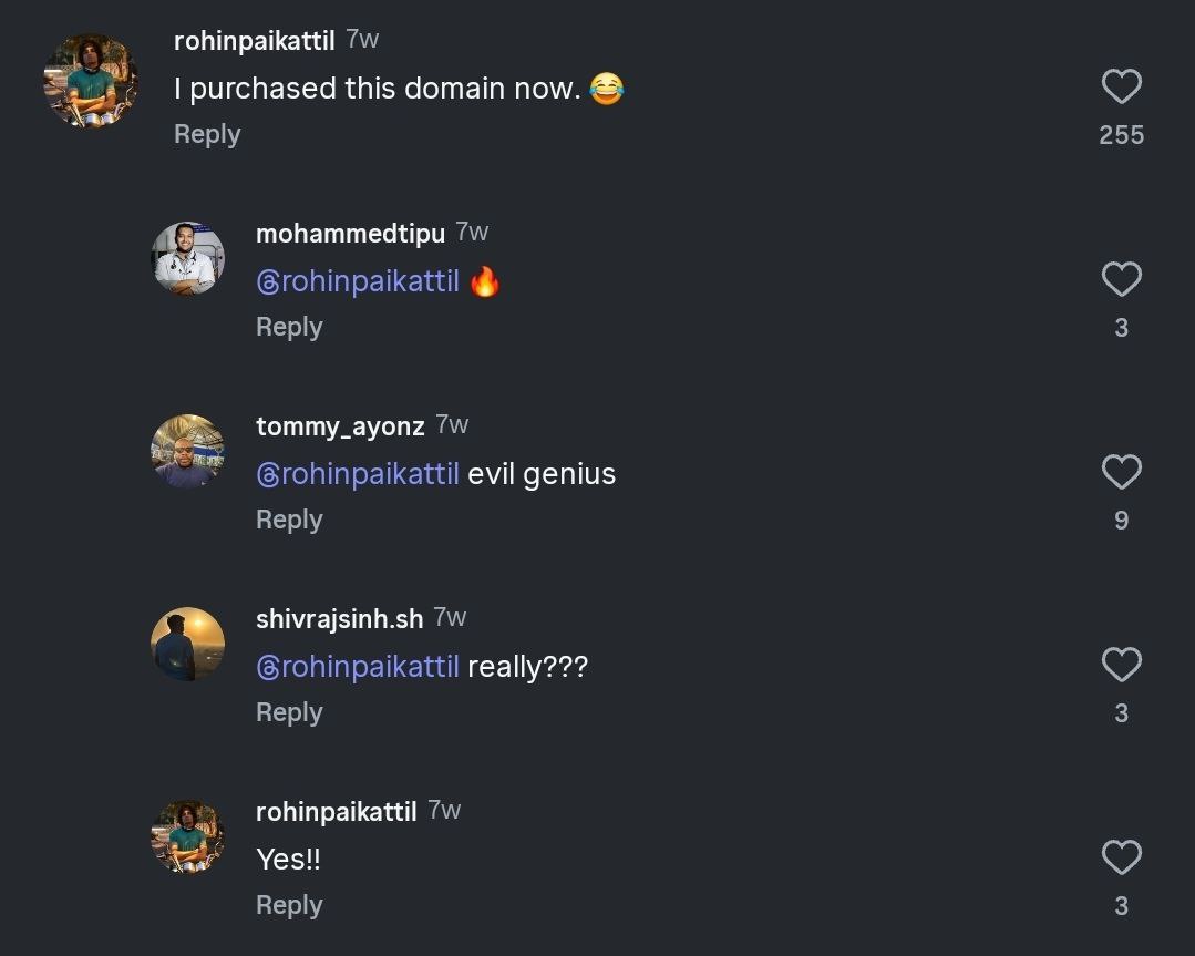 Evidence of domain acquisition